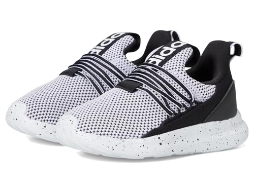 adidas Lite Racer Adapt 7.0 Sneaker, White/Black/Black, 1 US Unisex Little Kid