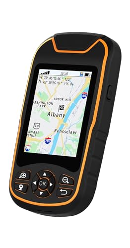 A8 GPS Handheld Navigator, Portable Hiking GPS for Outdoor, Multi-GNSS Support, Rugged Waterproof Button-Operated Handheld GPS with Preloaded USA Basemap