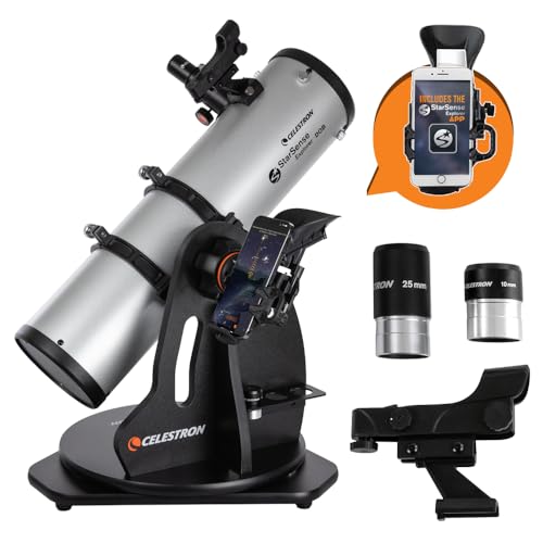 Celestron – StarSense Explorer 130mm Tabletop Dobsonian Smartphone App-Enabled Telescope – Works with StarSense App to Help You Find Nebulae, Planets & More – iPhone/Android Compatible