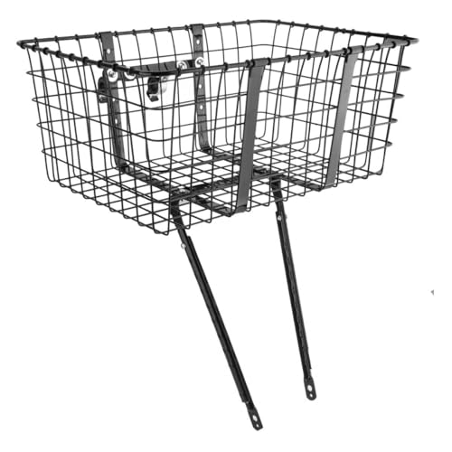 Wald 157 Front Giant Delivery Bicycle Basket (21 x 15 x 9, Black) W157GB
