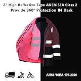 SMASYS Safety High Visibility Oxford 6 in 1 Reflective Jacket Insulated Parka, ANSI Class 3, Construction Protective Workwear