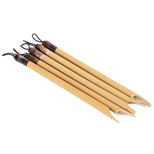 Tbest Dip Pen Set,5Pcs Dip Pen Handcrafted Manga Calligraphy Vintage Bamboo Drawing Painting Kit School Supplies (bamboo tip set)