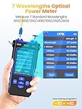 KOLSOL Network Cable Tester with 7 Wavelengths Optical Power Meter, CAT5 CAT6 Ethernet Tester with 10mw Visual Fault Locator, RJ11 RJ45 Lithium Battery PoE Wire Tracer with NCV & LED Light (Blue)