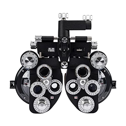 AISITESY Phoropter Phoropter Ophthalmic Instruments, Optical Vision Tester, Cylinder Lenses, Manual Phoropter (Black)VT-5C