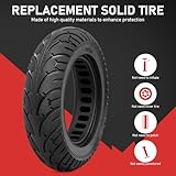 2Pcs 200x50 Solid Tire,8 inches Electric Scooter Wheels Solid Tires Front or Rear Replacement Solid Rubber Tires Compatible with 200x50 Electric Scooter Solid Tire（P-T005）