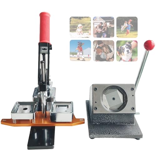 Magnet Maker Kit – Craft Machine for Custom Magnets, Includes Press + Paper Cutter + 200-Piece Supplies, Compatible with Acrylic & Cardboard (2.5 * 2.5 in)