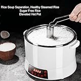 Low Sugar Carbrice Cooker with 4L large capacity,110V Electric Rice Cooker with Fast heating speed, Rice Maker 24H Delay Start & Keep Warm for Rice