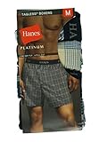 Hanes Ultimate Men's 4-Pack Platinum Yarn-Dye Boxer, Assorted, Large