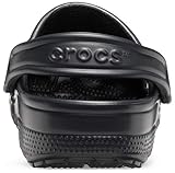 Crocs Unisex-Adult Classic Clog, Clogs for Women and Men, Black, 8 Women/6 Men