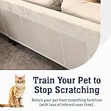 Stelucca Amazing Shields Sofa Protectors from Pets - 6-Pack of 17-Inch x 12-Inch Cat Anti Scratch Furniture Protectors w/Twist Pins - Strong, Clear, Couch Protector - Cat Deterrent Accessories