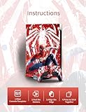 Heiko PS-5 Skins Console Disc Version Compatible with PlayStation 5 Console/Controller Skin Stickers, Bubble-Free Waterproof Protection, Third-Party PS5 Accessories (Blood Spider Man)