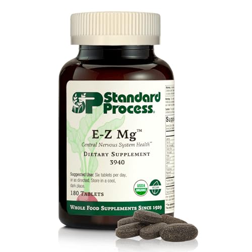 Standard Process Inc. E-Z Mg - Plant-Based, Multiform, Organic, Supports Patients with Inadequate Dietary Magnesium Intake - 180 Tablets
