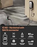 NACS Connector 48 Amp Hardwired EV Charger - Enphase IQ 60, Level 2 Smart Charger with Wi-Fi, Safety Certified, Indoor/Outdoor, 25 ft Rugged Cable Charges Tesla Electric Vehicles