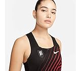 Nike Dri-FIT ADV AeroSwift Bowerman Track Club Women's Running Singlet, Black/Gym Red/White (as1, Alpha, m, Regular, Regular)