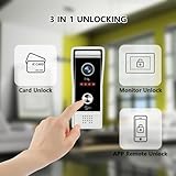 Wired Video Doorbell Apartment Intercom System,10 Inch Full Touch Monitor,1080P Doorbell Camera,TUYA WiFi Smart Home Video Intercom Door Phone Kits IC Unlock for Villa Home,32G