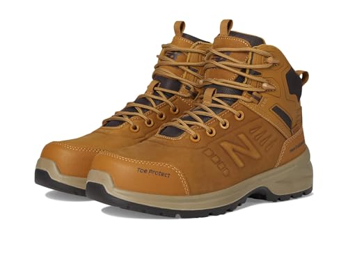 New Balance Men's Calibre Composite Toe Work Boots, Wheat, 11 Wide