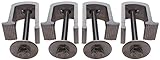 (4 Pack) Easy Mount - Truck Tool Box Clamps - Aluminum Tie Downs