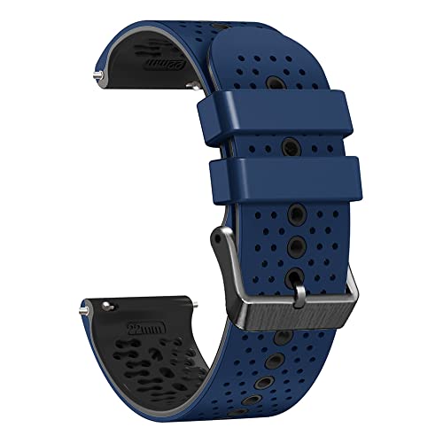 BHOLSA 22mm Silicone Strap For Huawei Watch GT5 GT 5 Pro 46mm Watchband Smart Watch Band For Huawei GT 4 3 2 GT4 GT3 Pro 46mm Bracelet Watchbands(Style L)