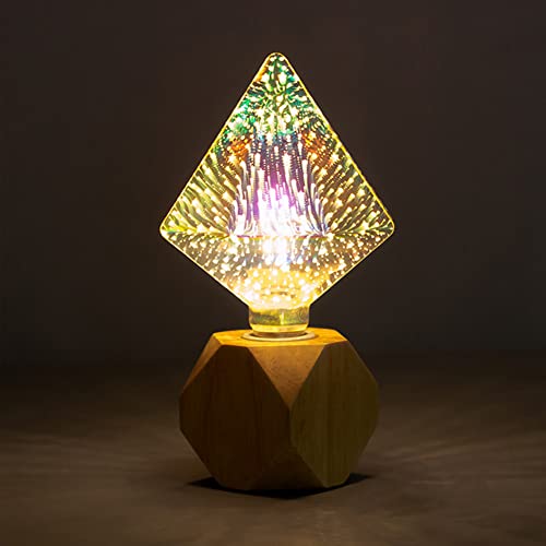 SZYOUMY Filament Firework Bulb 3D Color RGB Fairy Lights Decoration LED 4W Edison Bulb for Living Room Study Room Light Party Family Cafe Decoration Present Novelty Lights