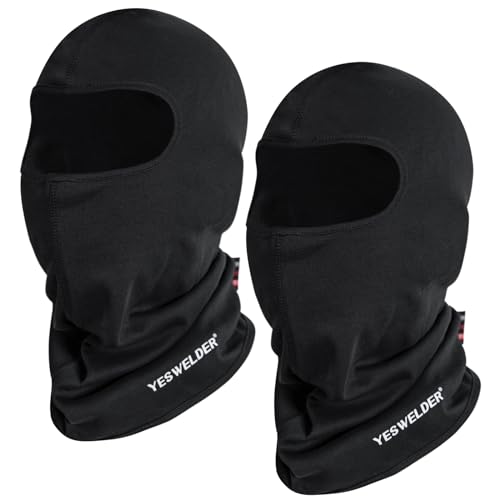 YESWELDER Flame Resistant Balaclava, Fr Welding Face Mask, Full Face Mask Cover for Hunting Army Military Working (2 Packs)