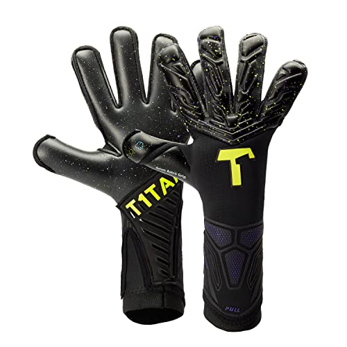 T1TAN Alien Galaxy 2.0 - Soccer Goalie Gloves - Flat Cut and 4mm Astro Grip - Size 10