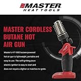 Master Appliance HT-1000 Pro Butane Powered Cordless Heat Gun w/Shrink Tube Reflector, Portable Hot Air Gun, High Shrink with Refill - USA Company