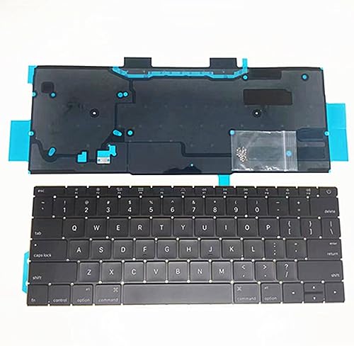 Replacement Keyboard and Keyboard Backlight and Rivet Screw Compatible with MacBook Pro 13 Inch Retina Display Model A1708 2016-2017 Year EMC 2978 EMC 3164