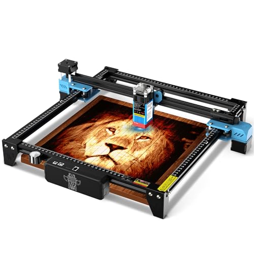 Twotrees TTS-55 Pro 40W Laser Engraving Machine for Making 3D Wooden Puzzles, Cutting Machine, 5W-5.5W Laser Power, Fixed-Focus Compressed Spot, Engraving Machine for Wood, Metal,Stainless Steel