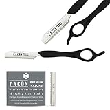 Facón Professional Hair Styling Thinning Texturizing Cutting Faether Razor + 10 Replacement Blades