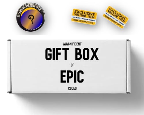 Roblox Virtual Codes - Magnificent Gift Box of Epic Codes - Lot of 20 Unscratched Redeemable Codes │Exclusive Authentic Codes for Gifting │ Potential Face Codes & Robux