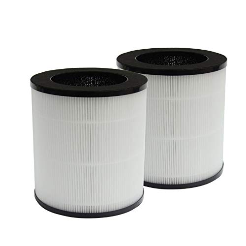 PUREBURG Replacement True HEPA Filters Compatible with Hisense KJ120 & Enther AP1C Air Purifier,2-Pack H13 Activated Carbon 3-Stage Filtration Air Clean Dust VOCs