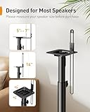 Perlegear Speaker Stands Pair, 33-42 Inch Height Adjustable Speaker Stands for Small Bookshelf Speakers & Satellite Speakers with Cable Management,13.2 lbs Capacity, PGSS12