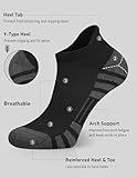 Airacker Ankle Athletic Running Socks Cushioned Breathable Low Cut Sports Tab Socks for Men and Women (6 Pairs)