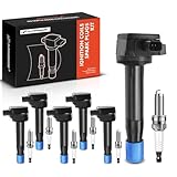 A-Premium Set of 6 Ignition Coil Pack and Iridium Spark Plugs Compatible with Honda Accord 2008-2012 Crosstour Odyssey & Acura RL TL TSX 3.5L 3.7L