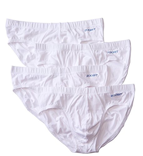 2(X)IST mens Cotton Stretch Brief 4-pack Bikini Underwear, White, Small US