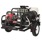 NorthStar Trailer-Mounted Portable Hot Water Commercial Pressure Power Washer - 4000 PSI, 4.0 GPM, Direct Drive, Honda Engine, 200-Gal. Water Tank