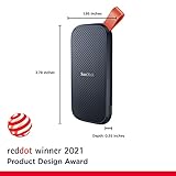 SanDisk 2TB Portable SSD - Up to 800MB/s, USB-C, USB 3.2 Gen 2, Updated Firmware - External Solid State Drive - SDSSDE30-2T00-G26