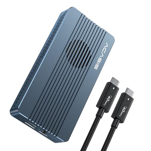 ACASIS 40Gbps M.2 NVMe SSD Enclosure, with Cooling Fan, TBU 405 Pro for M1 M2 Pro/Max, Compatible with Thunderbolt 4/3/USB3.2/3.1/3.0/2.0, M.2 Enclosure Support SSD 2280/2260/2242/2230 B+M M-Key