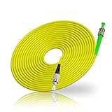 XWYWX 50M/165FT FC/UPC to ST/APC SM SX LSZH 3.0mm Indoor Fiber Optic Patch Cord, FC to ST Single Mode 9/125μm Simplex FC-ST Optical Fiber Jumper Cable Compatible with OS1&OS2-XFUTA111-50