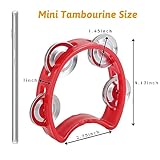 EASTROCK 30 PCS Plastic Percussion Tambourine with 4 Bells Tambourine Musical Rhythm Instrument Hand Percussion Tambourine Colored Noise Makers Tambourine for Kids a Good Gift for Children