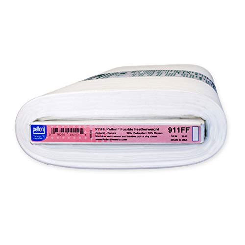 Pellon 911FF Fusible Featherweight Interfacing 20" x 10 yards Bolt White