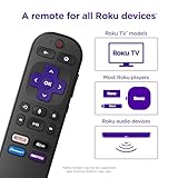 Roku Voice Remote | TV Remote Control with Voice Control, TV Controls, Simple Setup, & Pre-Set App Shortcuts - Replacement Remote Compatible with Roku TV, Roku Players, & Roku Audio