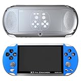 Favored 1000 Games Built-in Retro Portable Mini Handheld Video Game Console 8-Bit 5.1Inch Color LCD Kids Color Game Player Built-in 10000 Games (Blue)