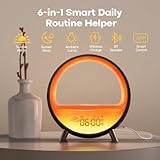 Dekala Arches Sunrise Alarm Clock | Sunset White Noise Sound Machine Sleep Timer | Loud Natural Sound Wake-Up Light |15W Wireless Charging | Customizable Snooze Mode | 2.4G & 5G WiFi App Control 【NEW】