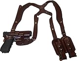 Desert Eagle 357 45 50 Leather Shoulder Gun Holster Horizontal RH Right Hand Black Concealed Carry