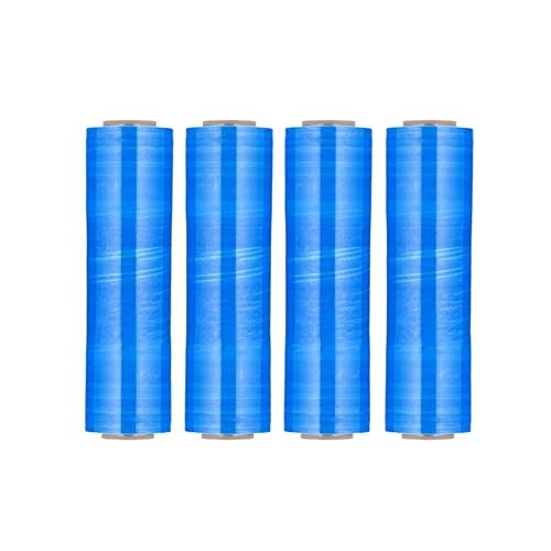 MedicalMartByMail Stretch Wrap/Film, 18 Inch x 1500 Feet, 80 Gauge, 4 Pack, Dark Blue Colored Plastic Cling, Stretch Film Rolls, for Color Coding Moving Packing Pallets