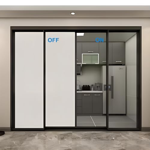 (47.5" x 78.5") | Window Privacy Film | PDLC Switchable, Window Film | Smart Film for Windows & Home Office Window |Adhesive Privacy Film | Heat Insulation UV Blocking-Clear to Opaque, Smart Tint