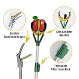 Jasper Telescopic Fruit Picker - Adjustable 54"-81" Aluminum Pole, Multi-Function Fruit Grabber, Suitable for Apples, Oranges, Mangoes, Avocados, and More, Gentle Harvesting with No Bruising