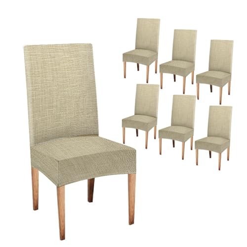 CAPSCEOLL Parson Chair Slipcover Set of 6 Decoration Dining Chair Covers Removable Washable Parson Chair Covers for Dining Room Living Room Kitchen