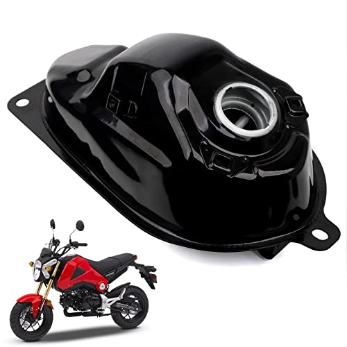 Minho Motorcycle Gas Tank Fit for 2013-2016 Honda Grom MSX 125 Black Fuel Tank,Black Color